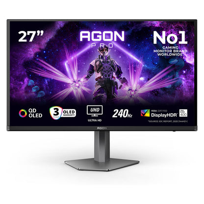 67,3cm/26,5" (3840x2160) AOC AG276UZD 16:9 4K QD-OLED 0,03ms 240Hz HDMI DisplayPort USB-C USB VESA Speaker HDR Black