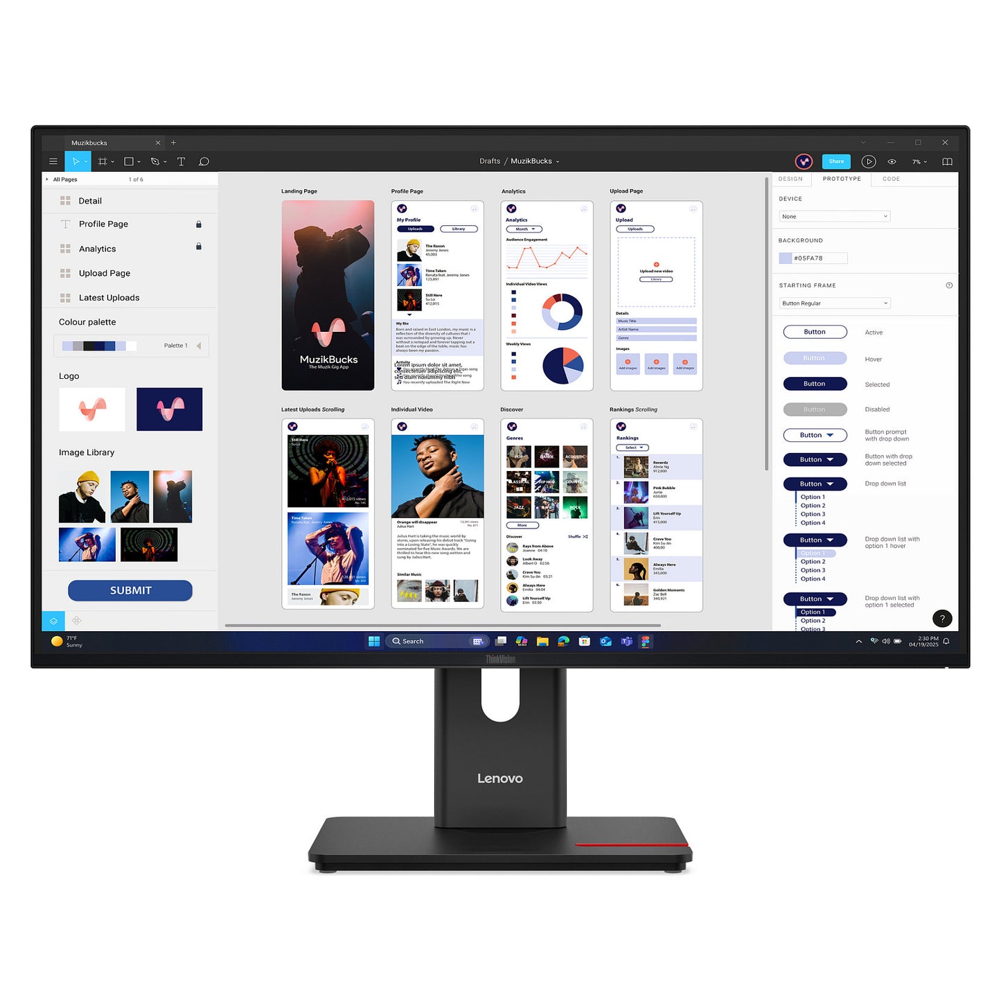 Lenovo ThinkVision T32UD-40 (31,5") UHD HDMI/DP/USB-C/DOC