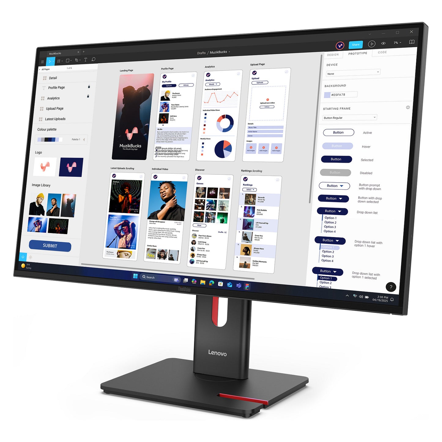 Lenovo ThinkVision T32UD-40 (31,5") UHD HDMI/DP/USB-C/DOC