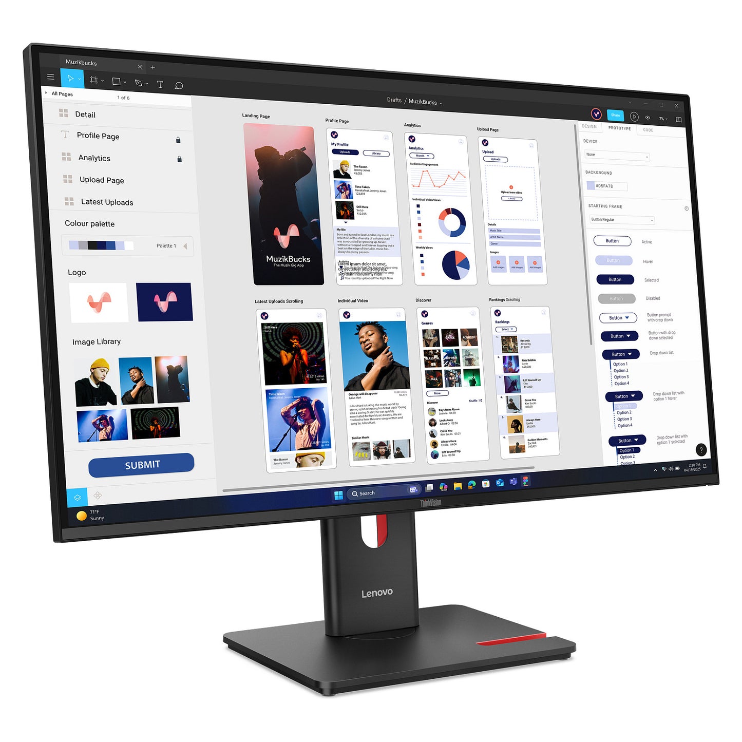 Lenovo ThinkVision T32UD-40 (31,5") UHD HDMI/DP/USB-C/DOC