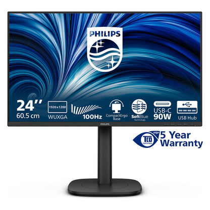 Philips 24B2U3301D - 24 Zoll Full HD, (1920x1080, 120 Hz, 1x HDMI 1.4, 1. DP 1.4, 1x DP schwarz