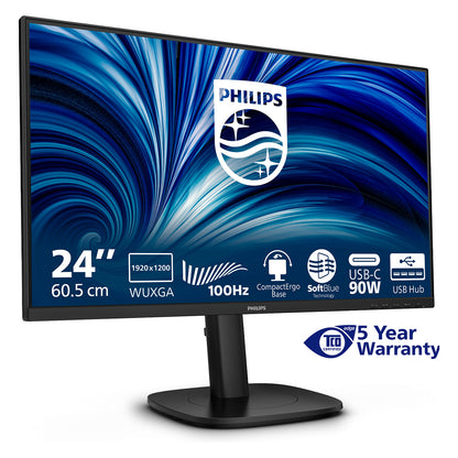 Philips 24B2U3301D - 24 Zoll Full HD, (1920x1080, 120 Hz, 1x HDMI 1.4, 1. DP 1.4, 1x DP schwarz