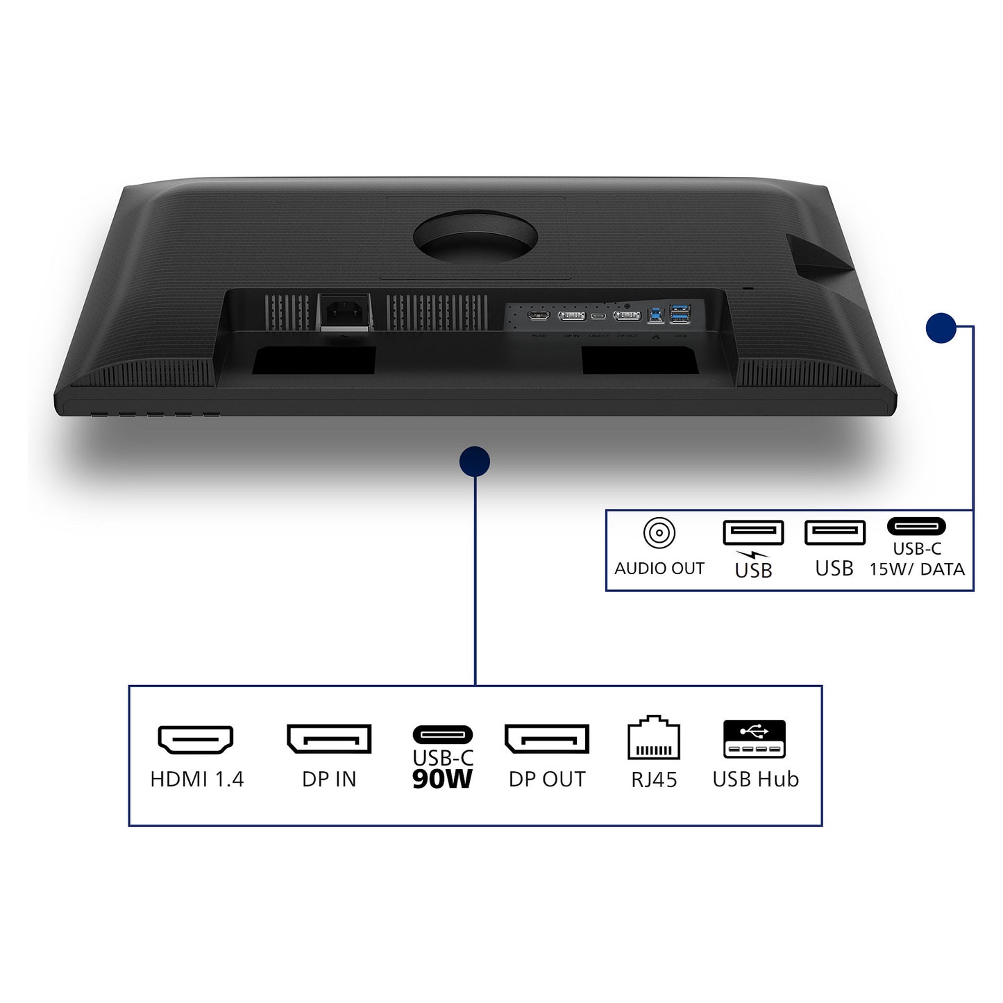 Philips 24B2U3301D - 24 Zoll Full HD, (1920x1080, 120 Hz, 1x HDMI 1.4, 1. DP 1.4, 1x DP schwarz