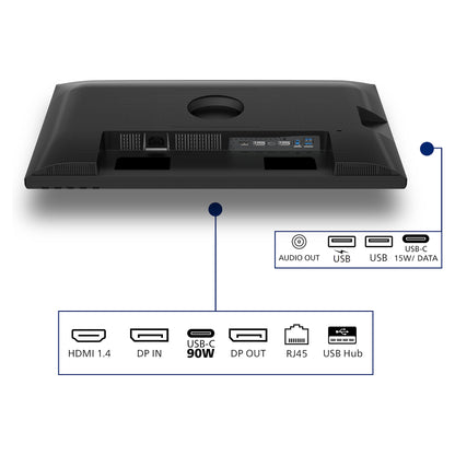 Philips 24B2U3301D - 24 Zoll Full HD, (1920x1080, 120 Hz, 1x HDMI 1.4, 1. DP 1.4, 1x DP schwarz