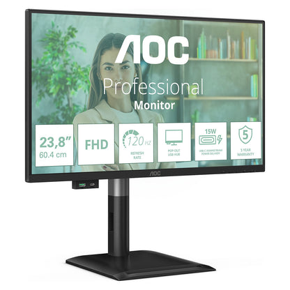 AOC 60,5cm (23,8") 24P4U 16:09 HDMI+DP+DVI+USB IPS Lift bk