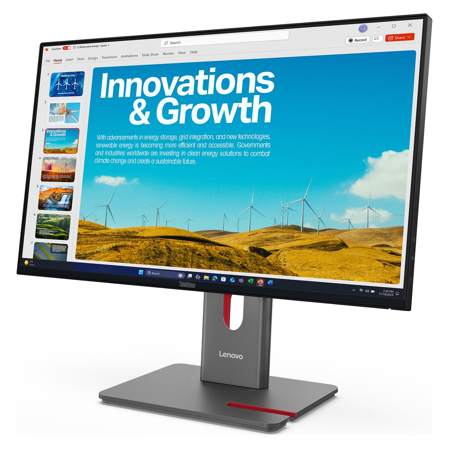 Lenovo ThinkVision P24QD-40 (23,8") QHD HDMI/DP/USB-C/DOC