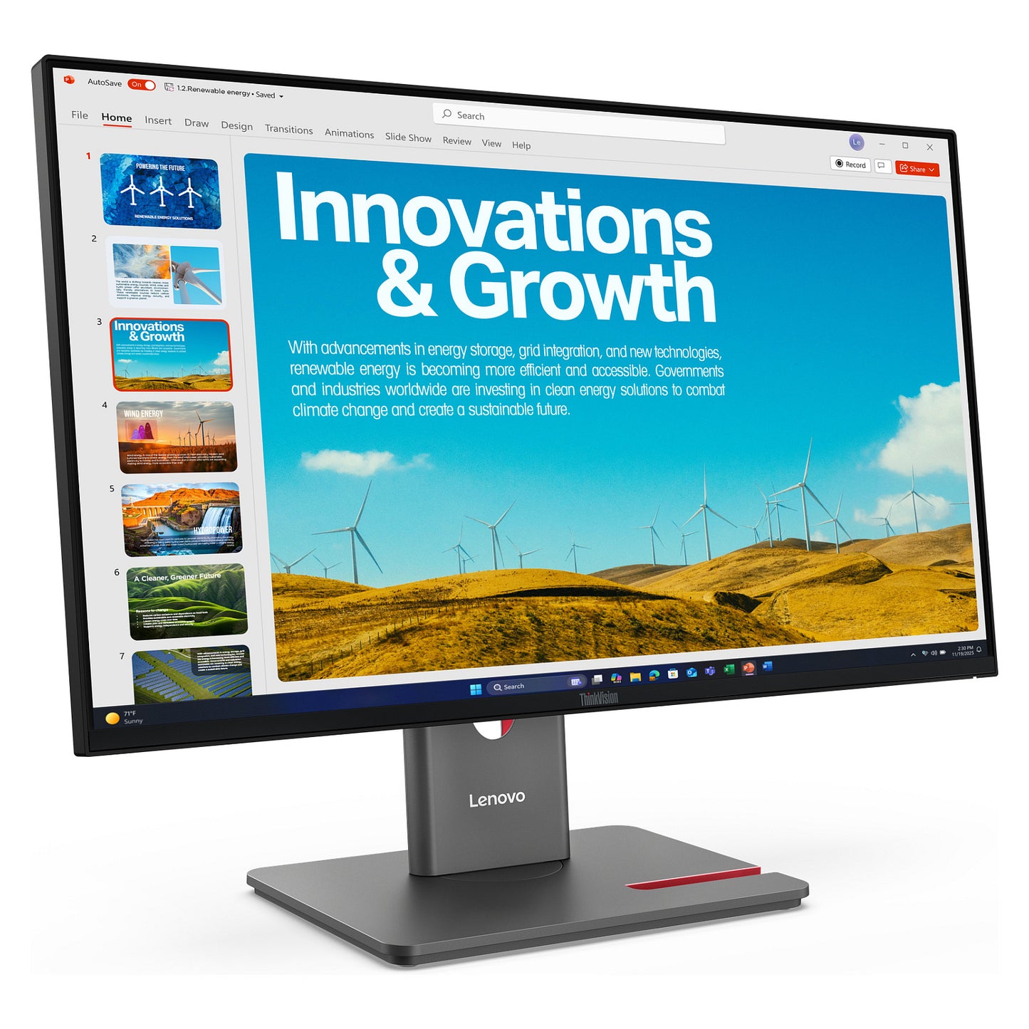 Lenovo ThinkVision P24QD-40 (23,8") QHD HDMI/DP/USB-C/DOC