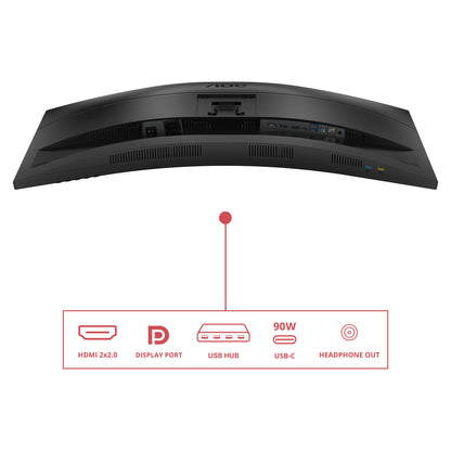 AOC 86,0cm (34") CU34E4CV 21:09 2xHDMI+DP+USB-C Curved blk