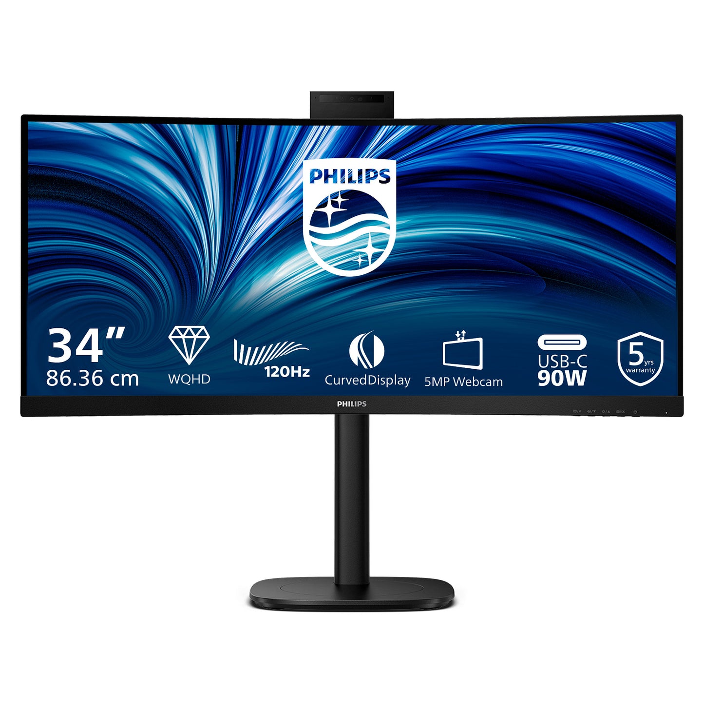 Philips 86,4cm (34,0") 34B2U3600CH 21:09 2xHDMI+DP+USB-C bl.