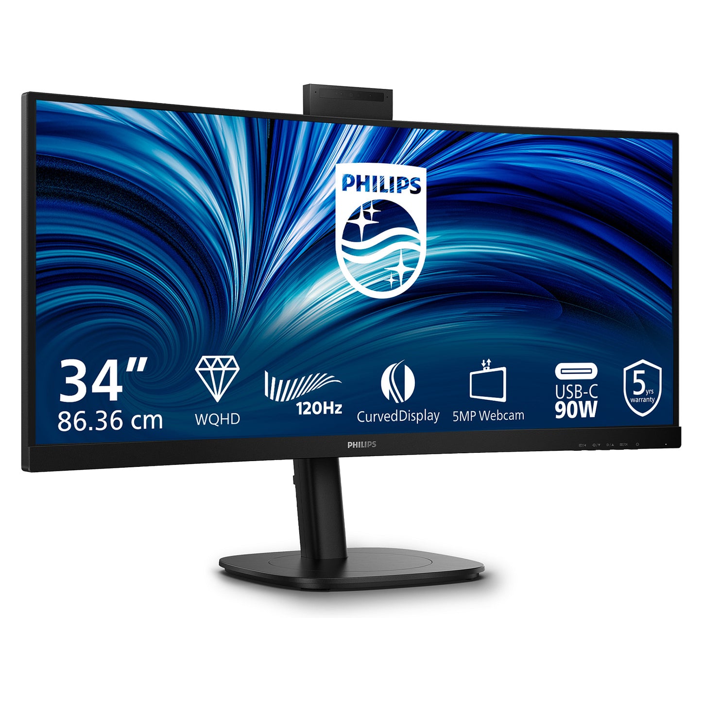 Philips 86,4cm (34,0") 34B2U3600CH 21:09 2xHDMI+DP+USB-C bl.