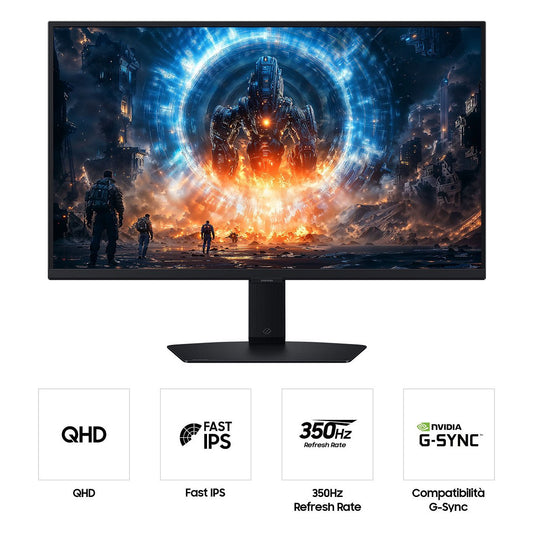 68cm/27" (2560x1440) Samsung Odyssey G6 LS27FG602EUXEN 16:9 WQHD IPS 1ms 350Hz HDMI DisplayPort VESA HDR FreeSync Black