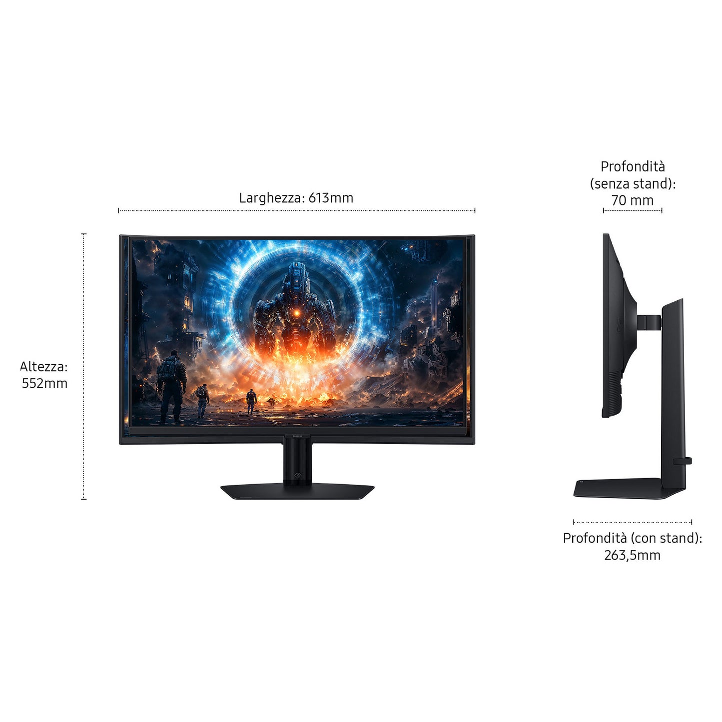 68cm/27" (2560x1440) Samsung Odyssey G6 LS27FG602EUXEN 16:9 WQHD IPS 1ms 350Hz HDMI DisplayPort VESA HDR FreeSync Black