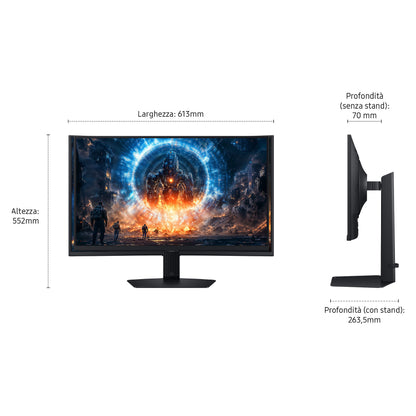 68cm/27" (2560x1440) Samsung Odyssey G6 LS27FG602EUXEN 16:9 WQHD IPS 1ms 350Hz HDMI DisplayPort VESA HDR FreeSync Black