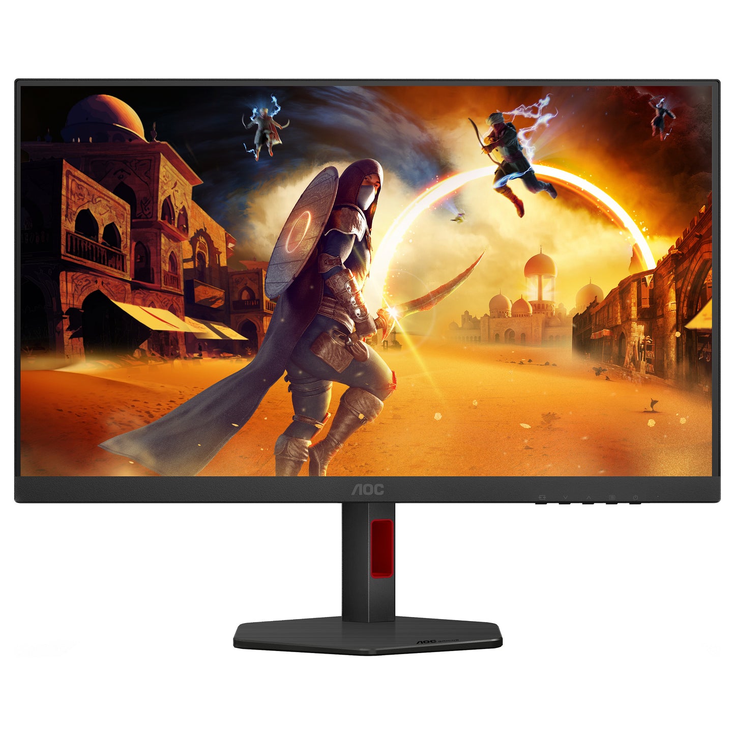 AOC Gaming Q27G4SRU - 27 Zoll QHD, 300 Hz, 1 ms, HDR400 2560x1440, 2x HDMI 2.1, DisplaPort 1.4, USB Hub schwarz-rot