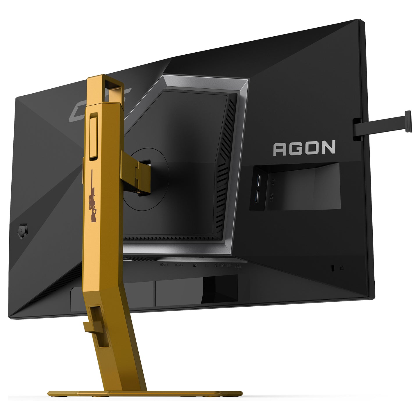 AOC Agon Pro CS24A - 24 Zoll Full HD Gaming, 610Hz 0,5ms gtg, G-Sync,HDR400 (1920x1080, 2x HDMI 2.1, DP 1.4, USB Hub) schwarz-rot-orange