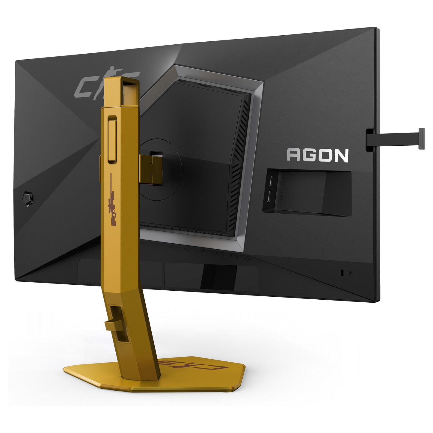 AOC Agon Pro CS24A - 24 Zoll Full HD Gaming, 610Hz 0,5ms gtg, G-Sync,HDR400 (1920x1080, 2x HDMI 2.1, DP 1.4, USB Hub) schwarz-rot-orange