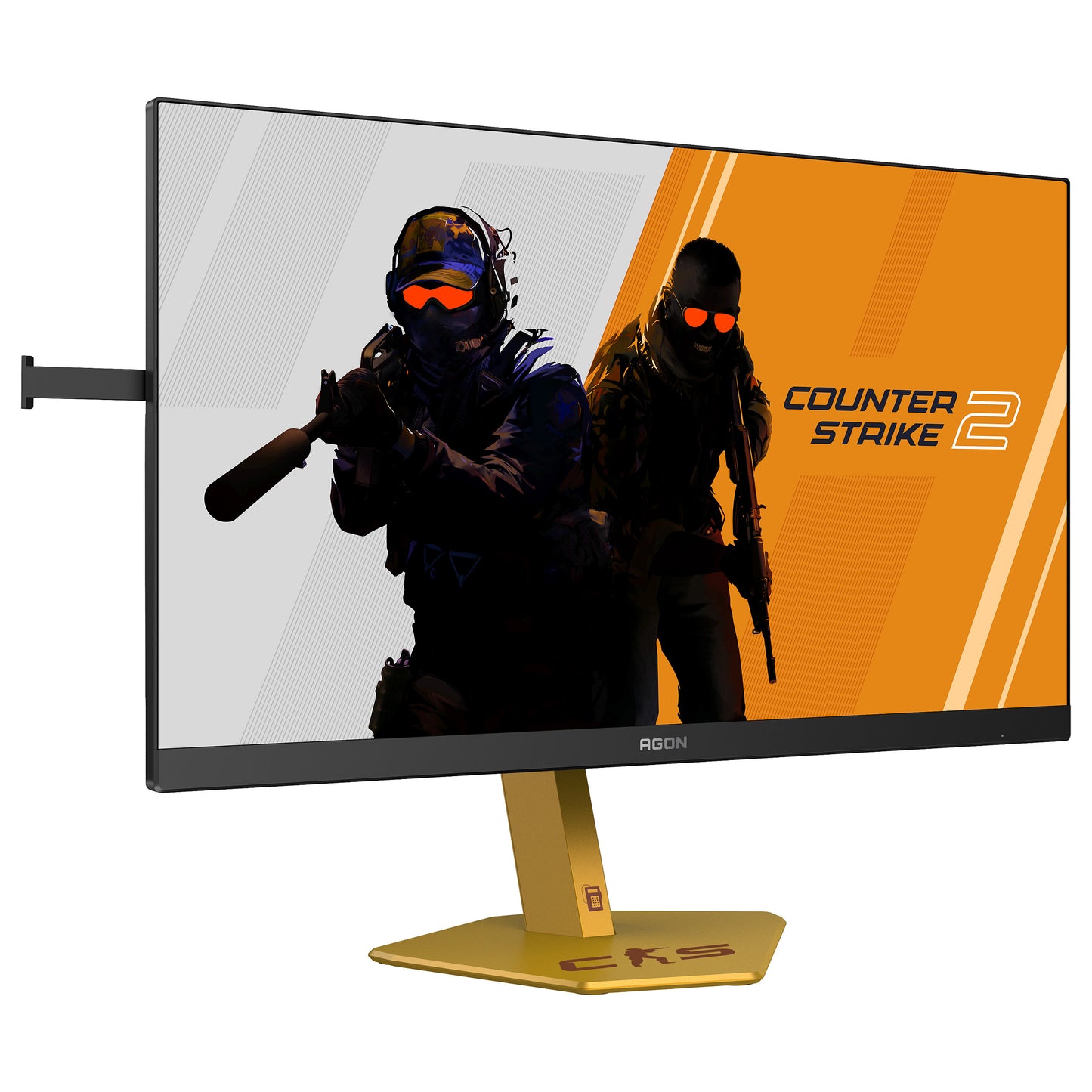 AOC Agon Pro CS24A - 24 Zoll Full HD Gaming, 610Hz 0,5ms gtg, G-Sync,HDR400 (1920x1080, 2x HDMI 2.1, DP 1.4, USB Hub) schwarz-rot-orange
