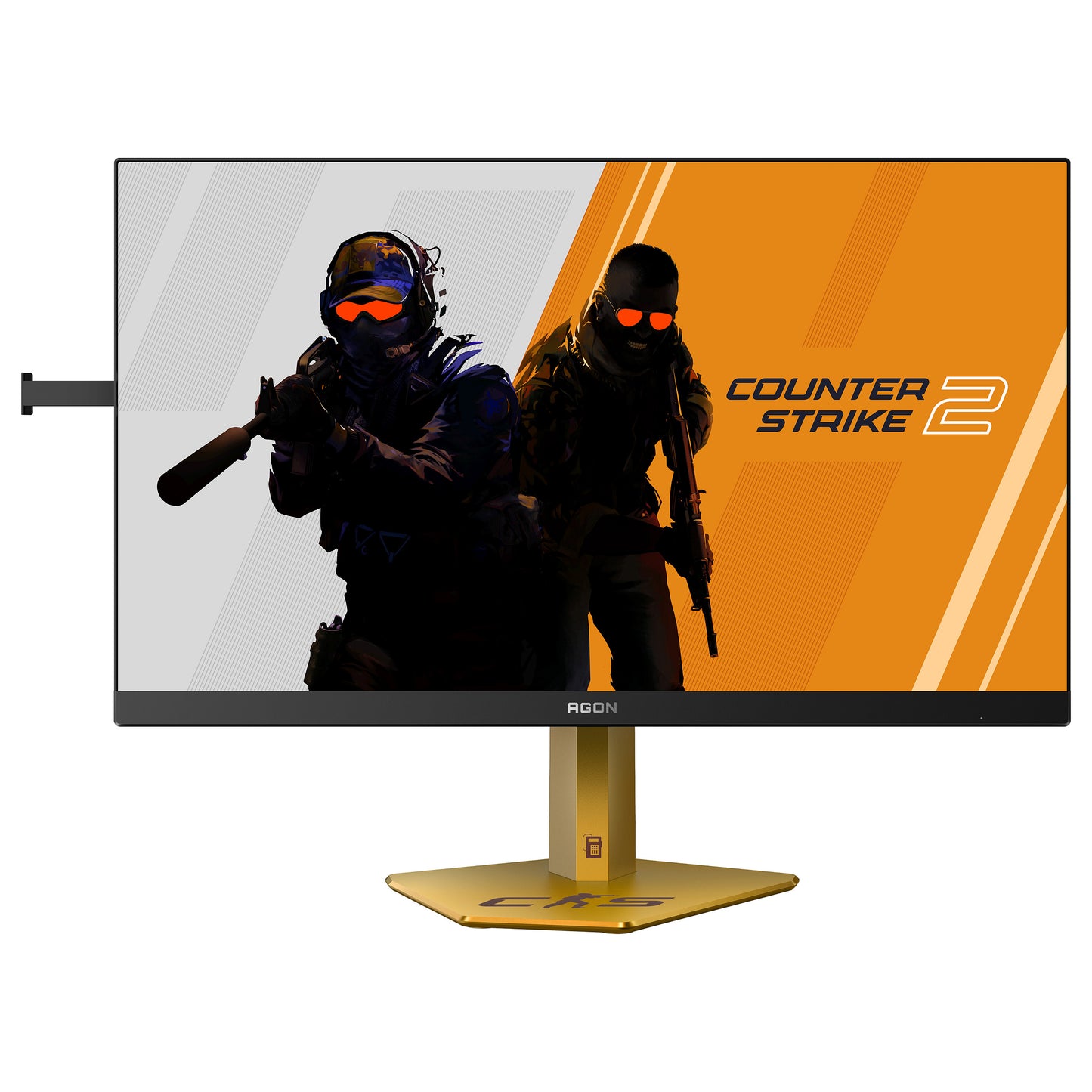 AOC Agon Pro CS24A - 24 Zoll Full HD Gaming, 610Hz 0,5ms gtg, G-Sync,HDR400 (1920x1080, 2x HDMI 2.1, DP 1.4, USB Hub) schwarz-rot-orange
