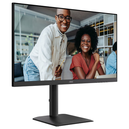 AOC U27E4CV - 27 Zoll Ultra HD, Lautsprecher, (3840x2160, 60 Hz, 2x HDMI 2.0, DisplayPort 1.4, USB-C (90W PD), RJ45, USB Hub) schwarz