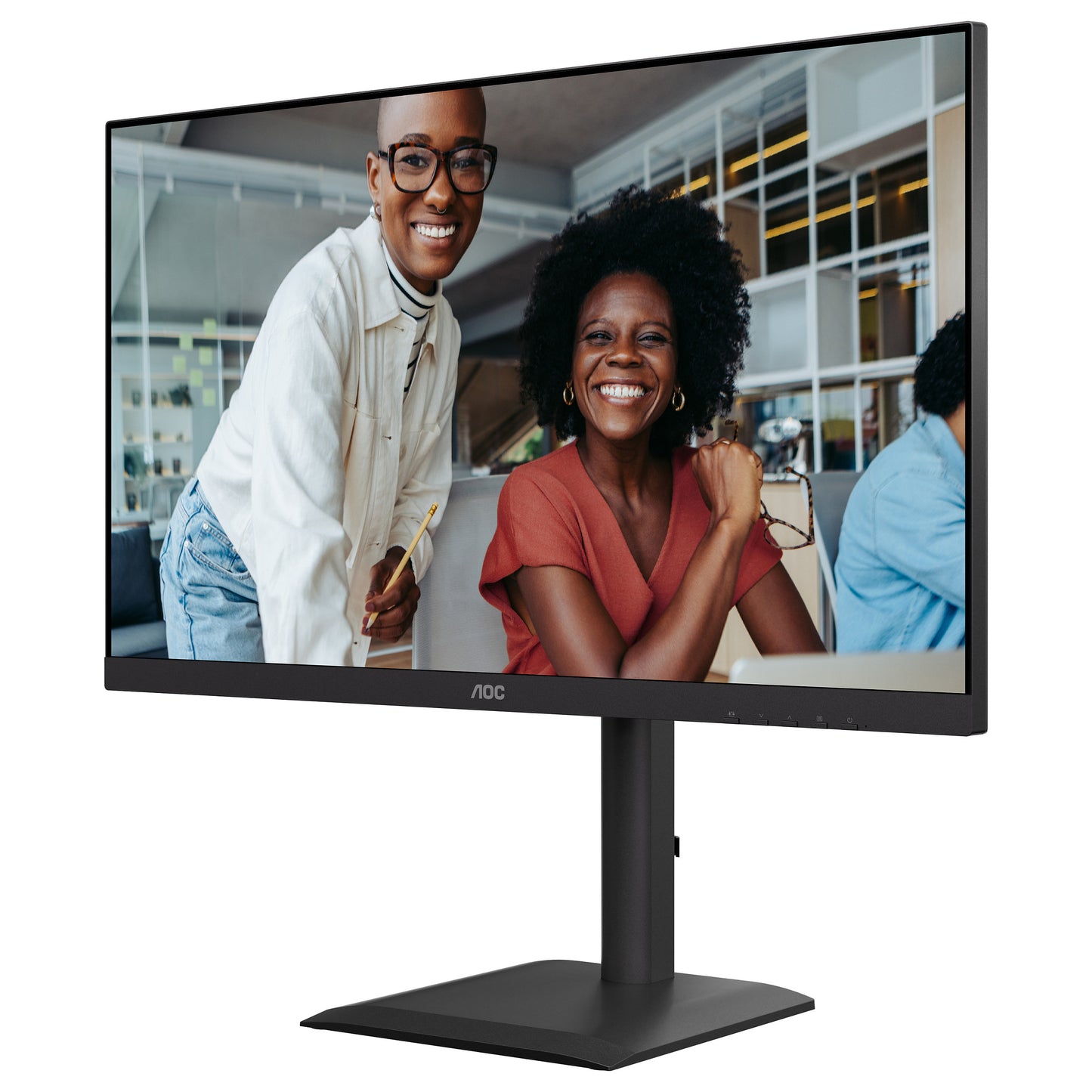 AOC U27E4CV - 27 Zoll Ultra HD, Lautsprecher, (3840x2160, 60 Hz, 2x HDMI 2.0, DisplayPort 1.4, USB-C (90W PD), RJ45, USB Hub) schwarz