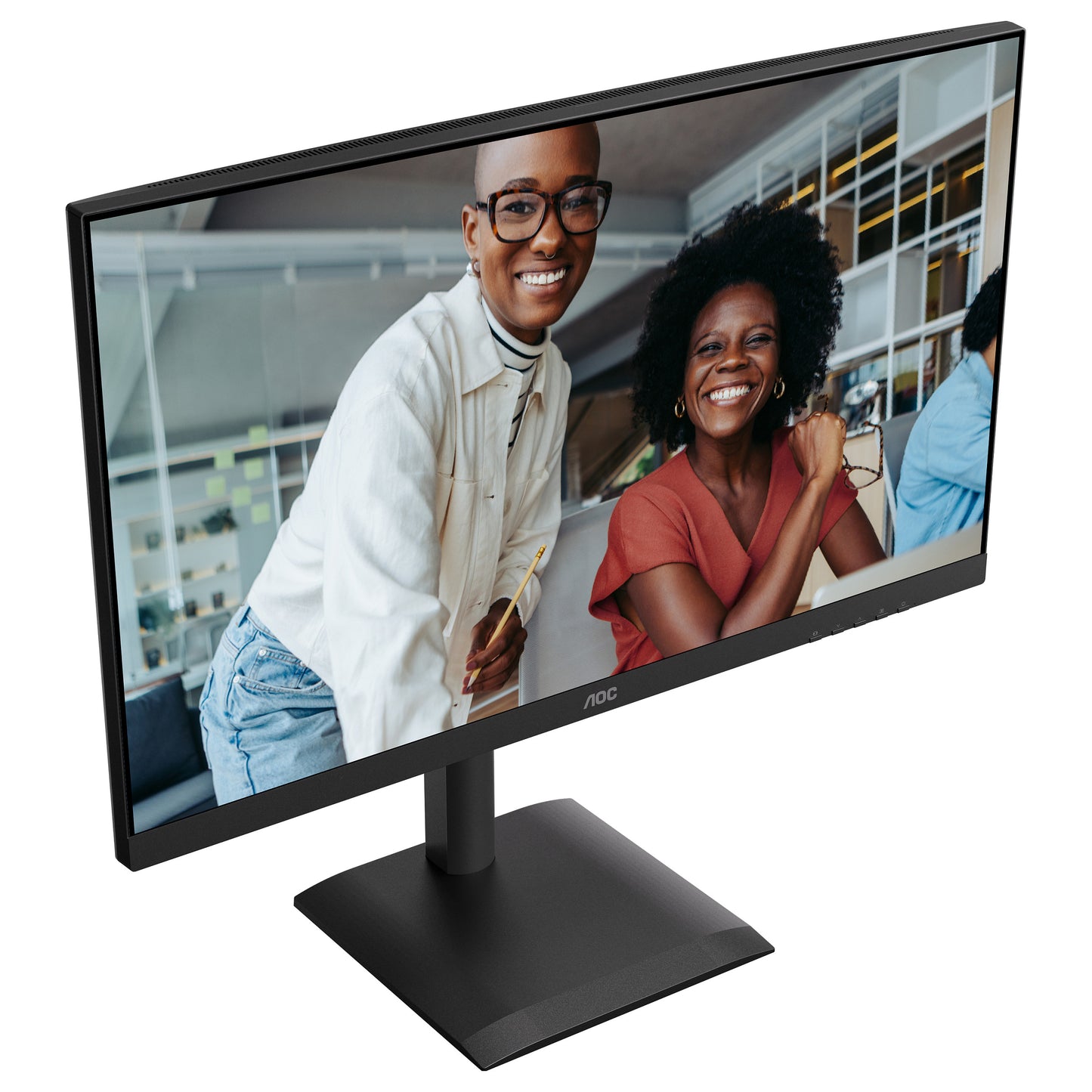 AOC U27E4CV - 27 Zoll Ultra HD, Lautsprecher, (3840x2160, 60 Hz, 2x HDMI 2.0, DisplayPort 1.4, USB-C (90W PD), RJ45, USB Hub) schwarz