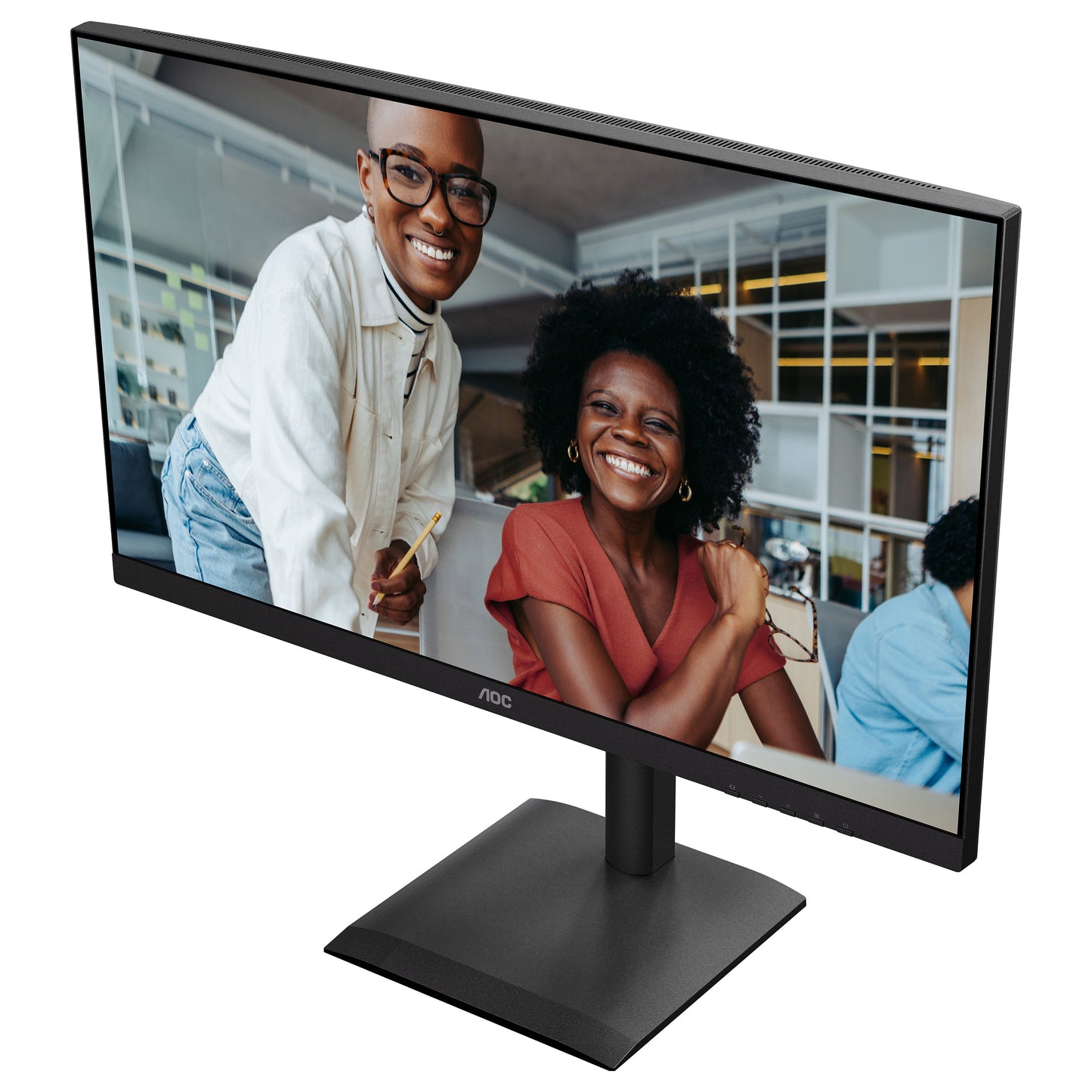 AOC U27E4CV - 27 Zoll Ultra HD, Lautsprecher, (3840x2160, 60 Hz, 2x HDMI 2.0, DisplayPort 1.4, USB-C (90W PD), RJ45, USB Hub) schwarz