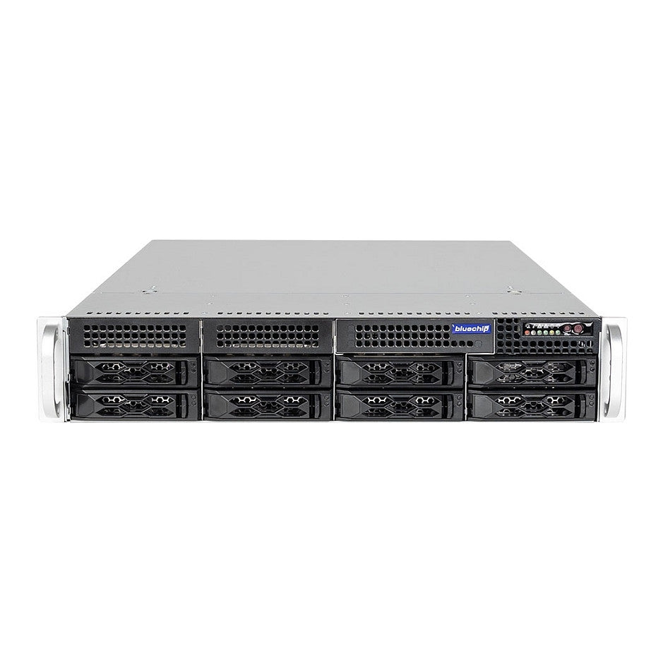 Server bluechip SERVERline R42316s 2 HE Rack, Xeon 4410Y TPM-Modul 32GB 2x960GB SSD, 2 x 10 Gigabit Ethernet