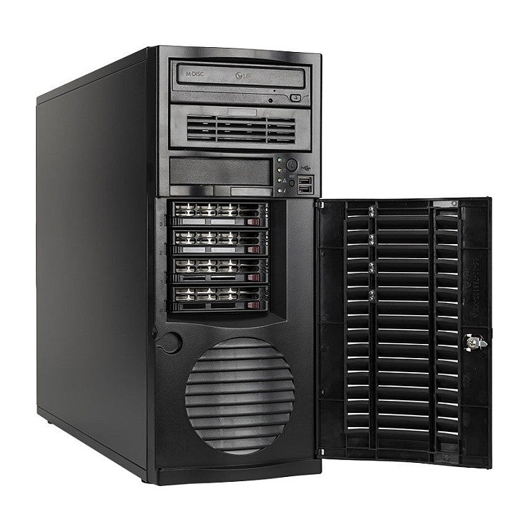 Server bluechip SERVERline T40317s Tower, Xeon 4410Y 32 GB DDR5, 2 x 960 GB SSD, 2 x RJ45 (10 Gb/s)