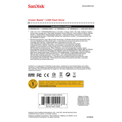 STICK Sandisk Cruzer Blade - USB-Flash-Laufwerk - 16 GB - USB 2.0 - wei