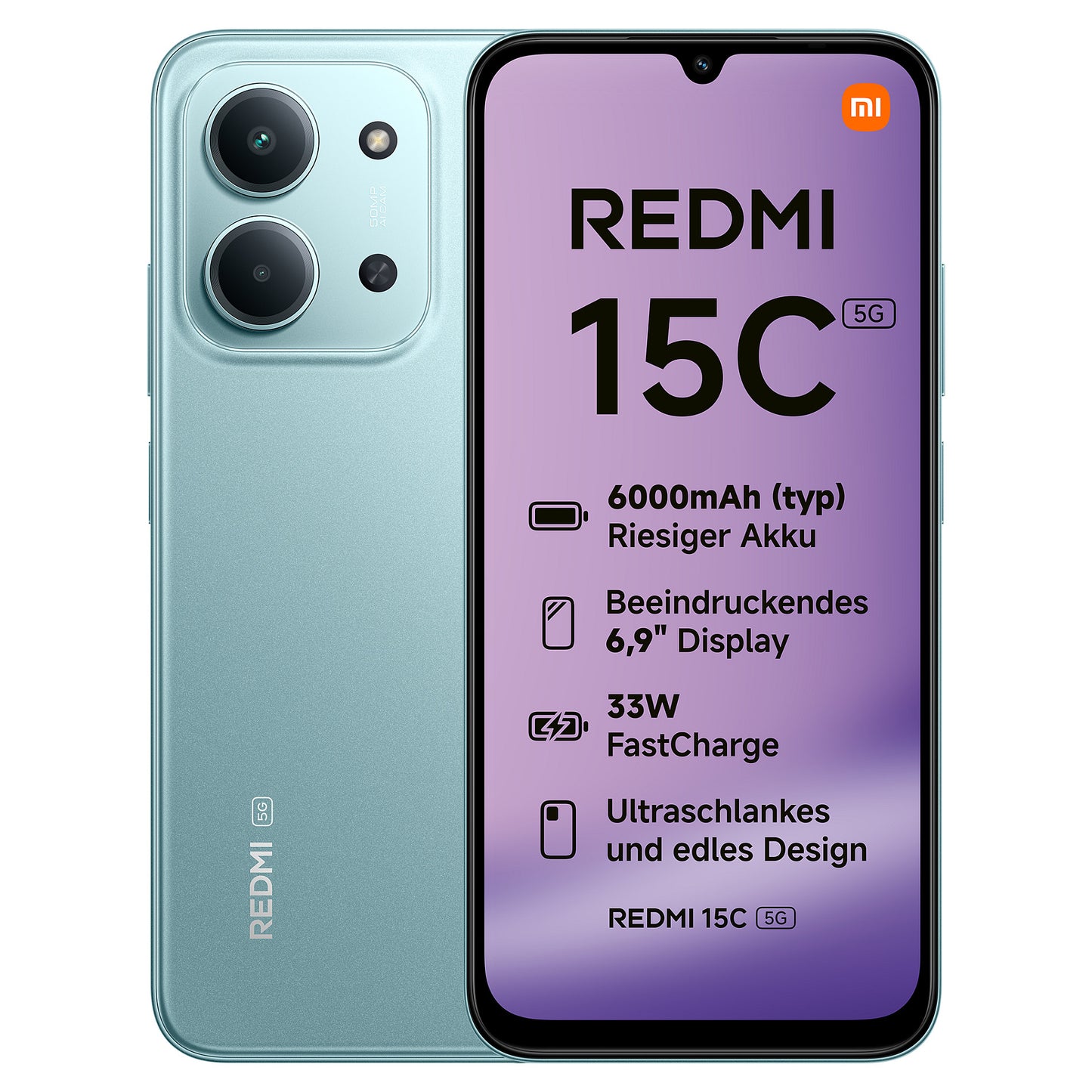 Xiaomi Redmi 15C 5G Dual Sim 4RAM 128GB mint green