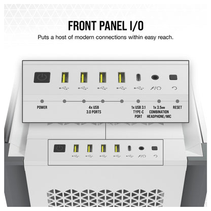 Corsair 7000D Airflow White Full Tower Gaming Gehäuse mit Glas Seitenfenster
