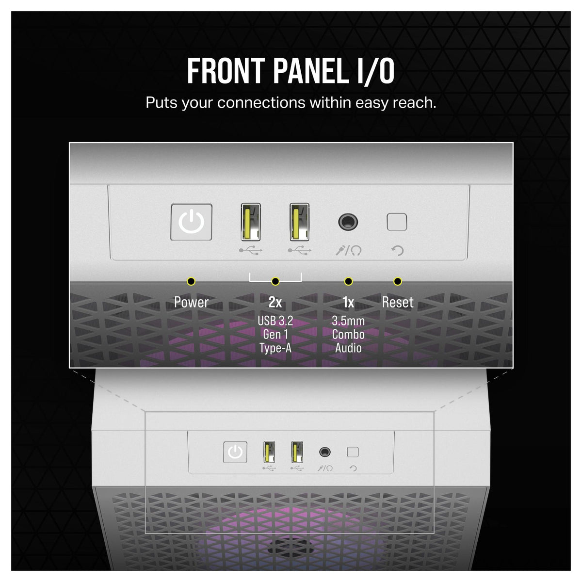 Corsair 3000D RGB Airflow weiß Midi Tower ATX Gaming Gehäuse
