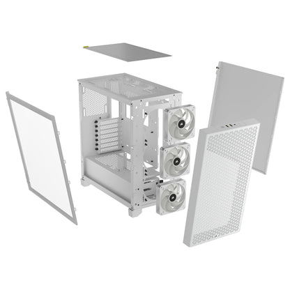 Corsair 3000D RGB Airflow weiß Midi Tower ATX Gaming Gehäuse