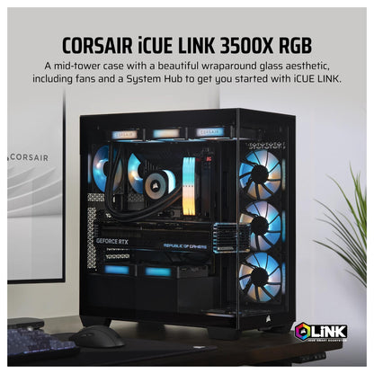 Corsair 3500X LINK RGB schwarz Midi Tower ATX Gaming Gehäuse