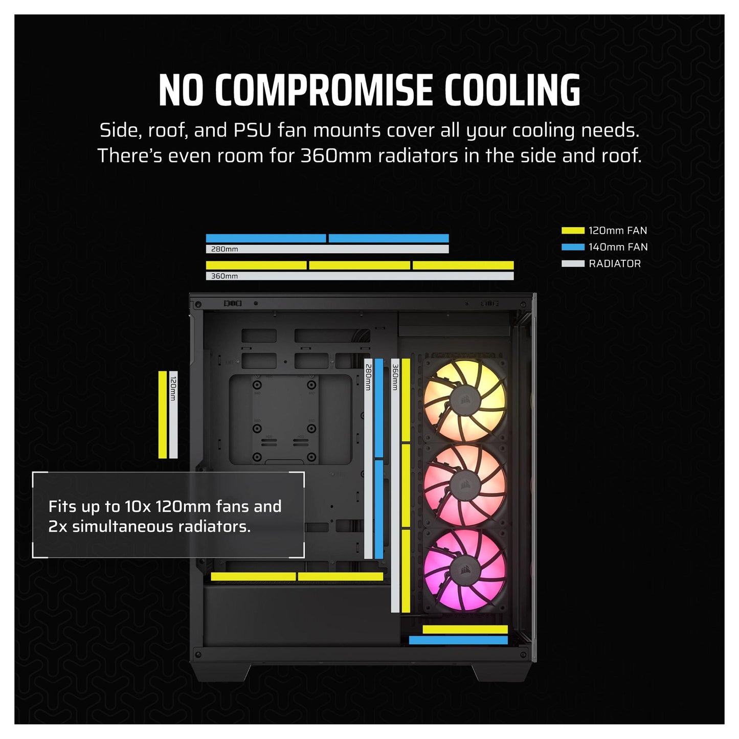 Corsair 3500X LINK RGB schwarz Midi Tower ATX Gaming Gehäuse