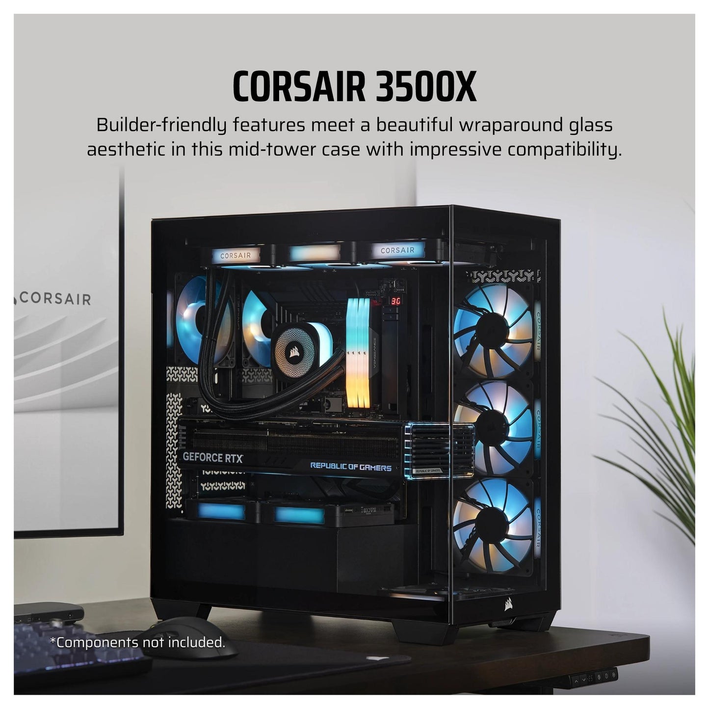Corsair 3500X schwarz Midi Tower ATX Gaming Gehäuse