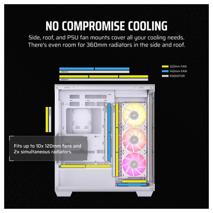 Corsair 3500X LINK RGB weiß Midi Tower ATX Gaming Gehäuse