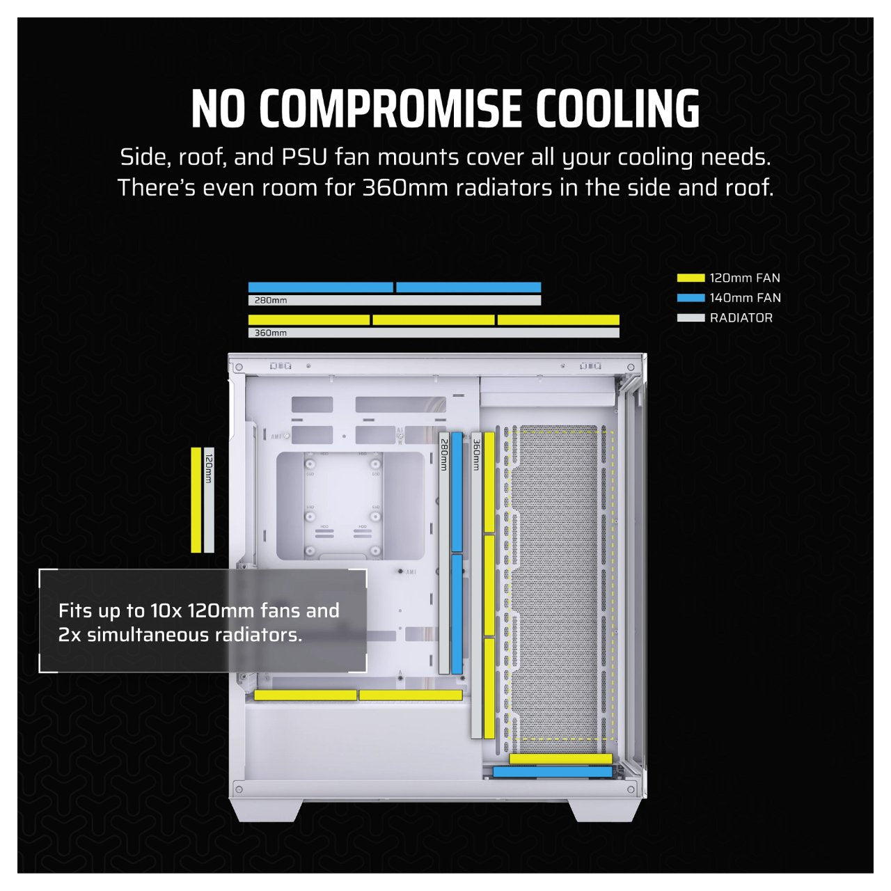 Corsair 3500X weiß Midi Tower ATX Gaming Gehäuse