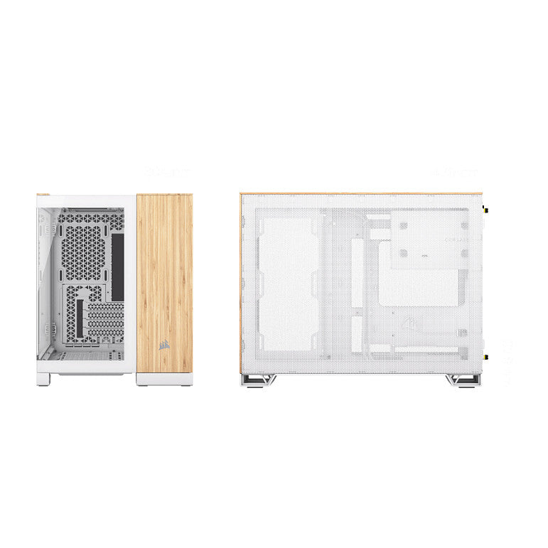 CORSAIR mATX 2500X (Tempered Glass) White/Bamboo Wood