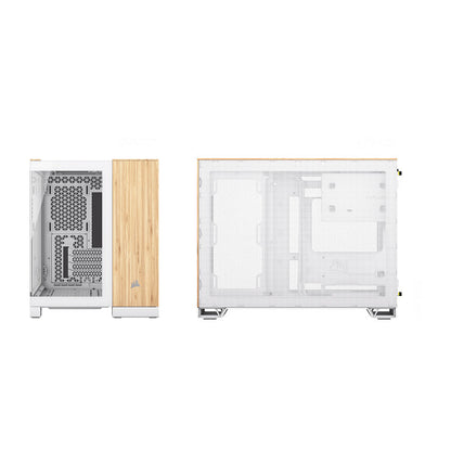 CORSAIR mATX 2500X (Tempered Glass) White/Bamboo Wood