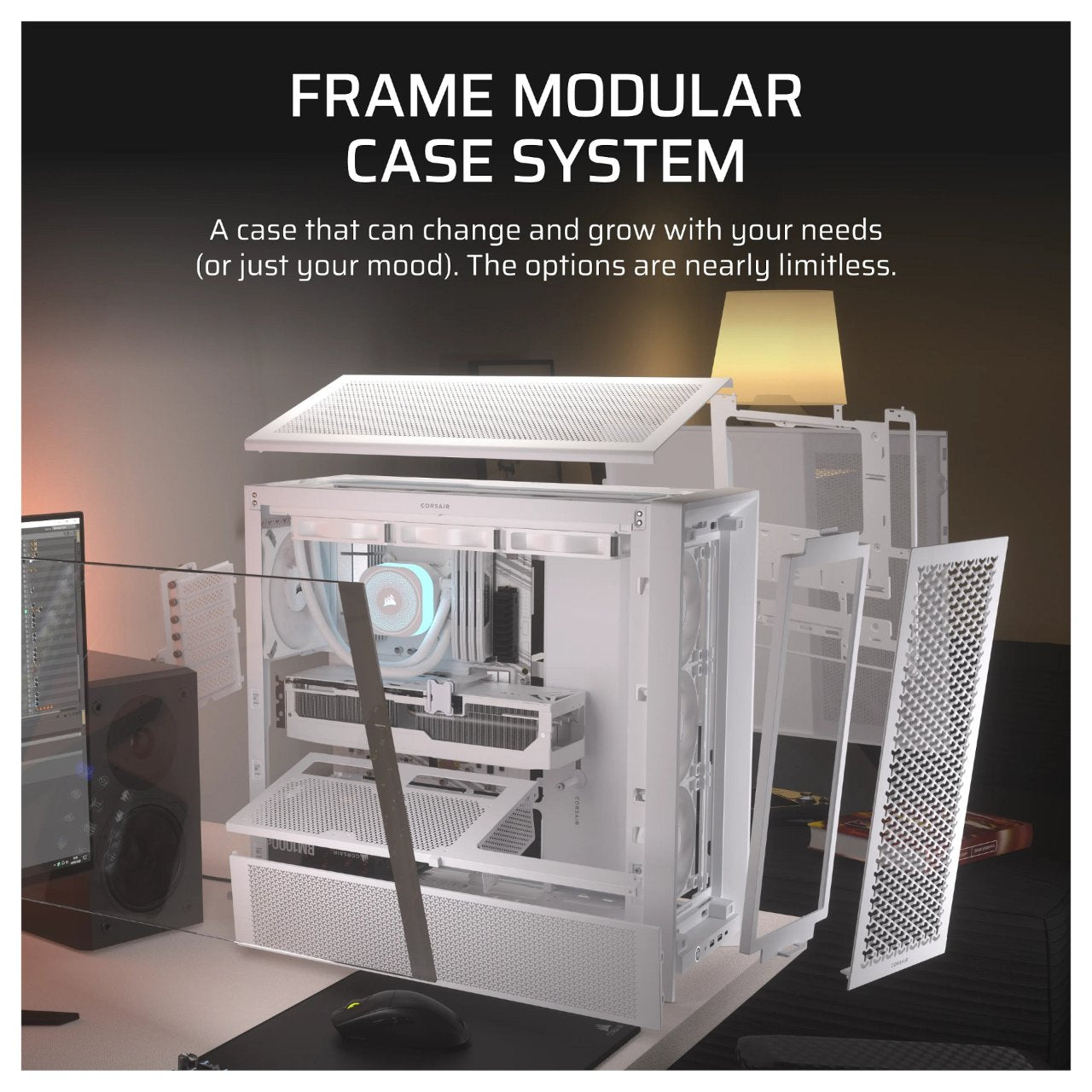 CORSAIR Frame 4000D RS Weiß Midi Tower ATX Gaming Gehäuse