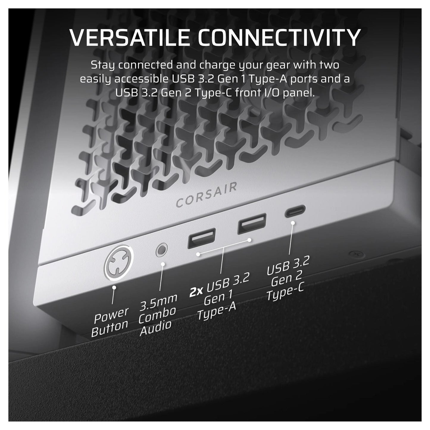 CORSAIR Frame 4000D RS Weiß Midi Tower ATX Gaming Gehäuse