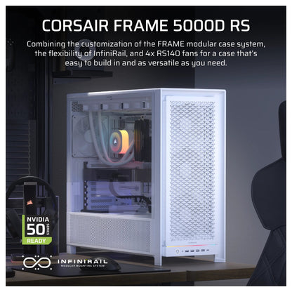 CORSAIR Frame 5000D RS Weiß Midi Tower ATX Gaming Gehäuse