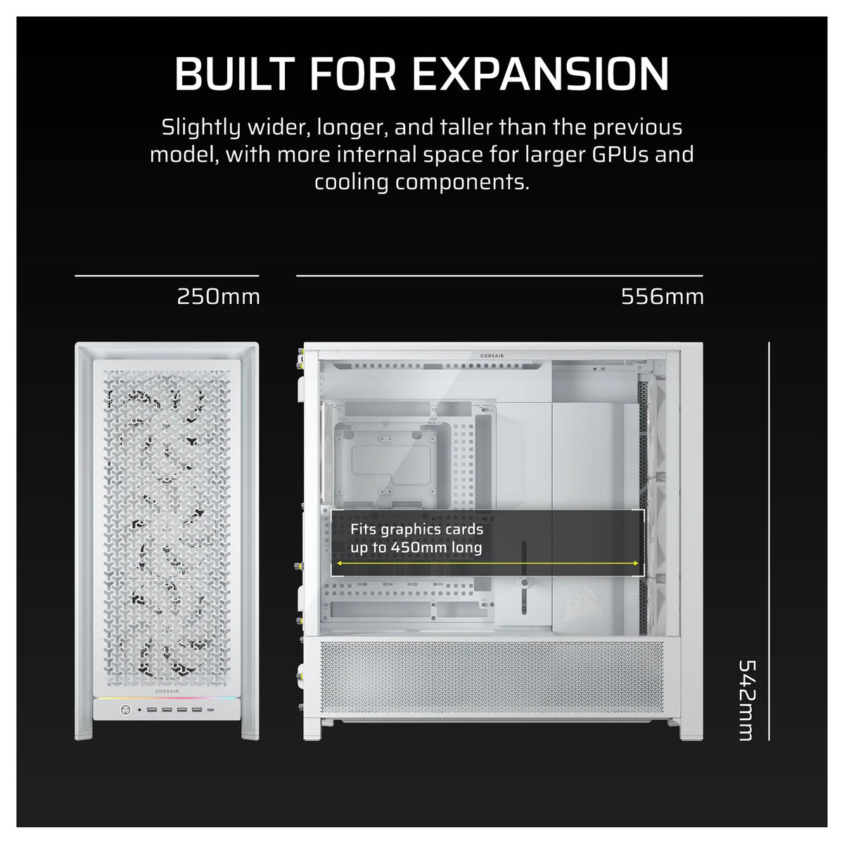 CORSAIR Frame 5000D RS Weiß Midi Tower ATX Gaming Gehäuse