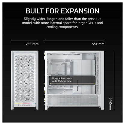 CORSAIR Frame 5000D RS Weiß Midi Tower ATX Gaming Gehäuse
