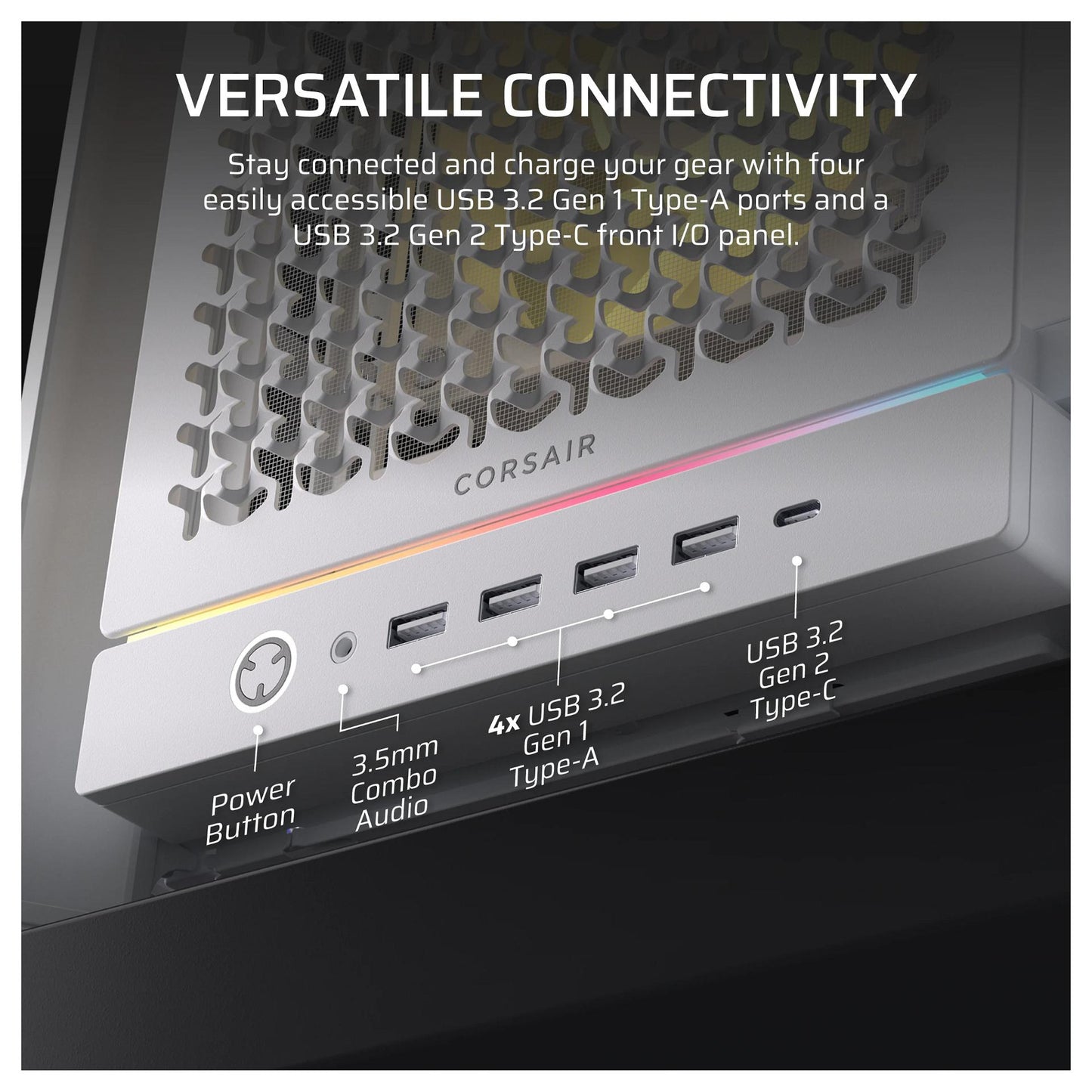CORSAIR Frame 5000D RS ARGB Weiß Midi Tower ATX Gaming Gehäuse