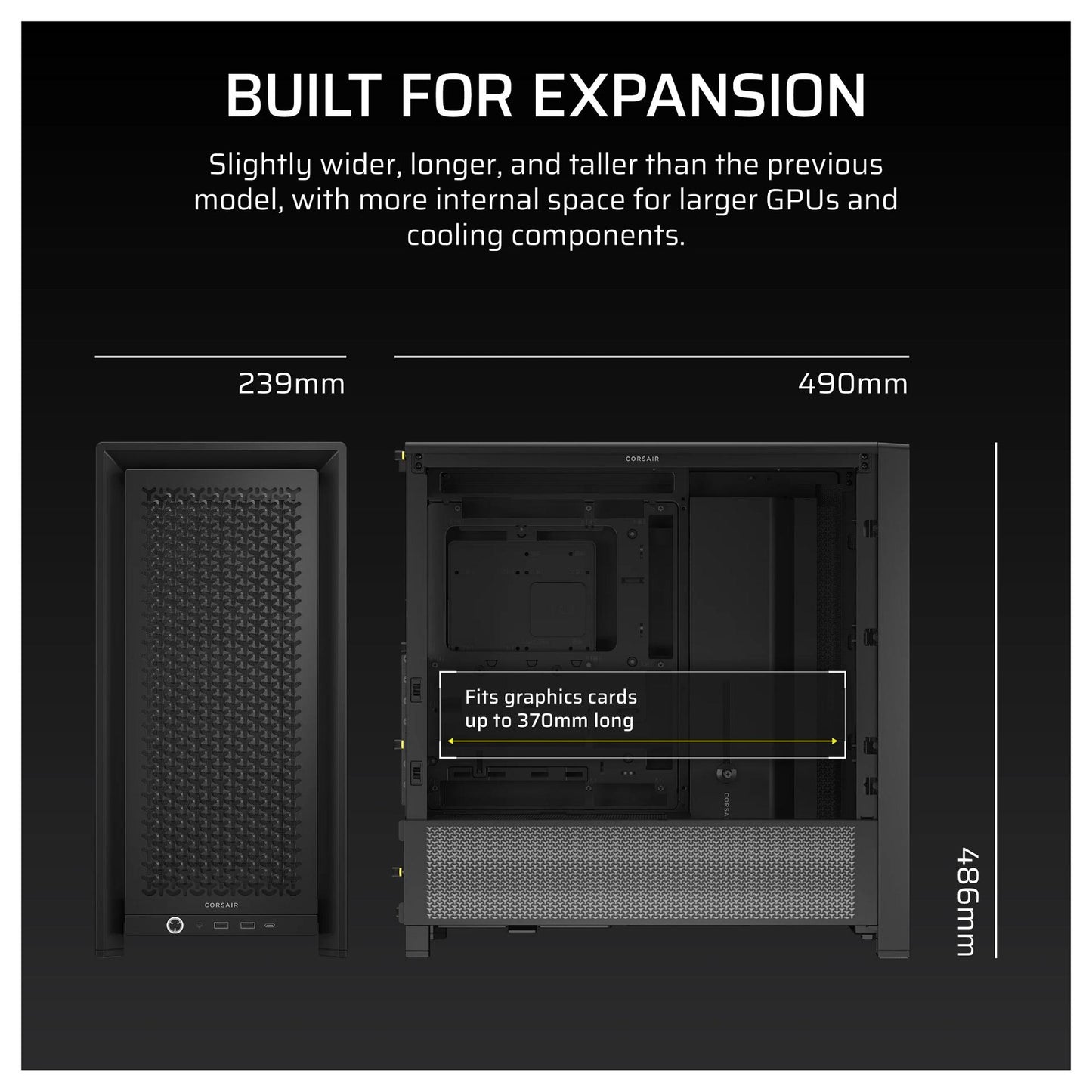 CORSAIR Frame 4000D Schwarz Midi Tower ATX Gaming Gehäuse