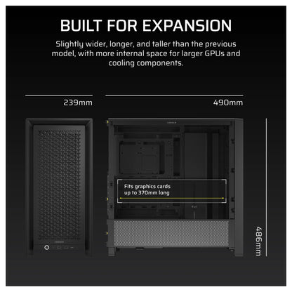 CORSAIR Frame 4000D Schwarz Midi Tower ATX Gaming Gehäuse