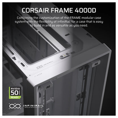 CORSAIR Frame 4000D Weiß Midi Tower ATX Gaming Gehäuse