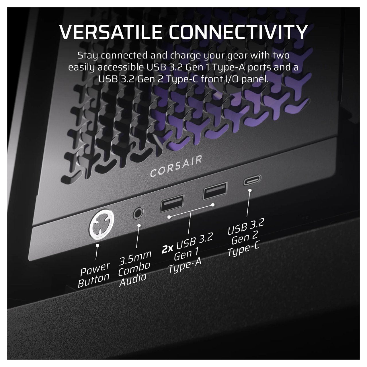CORSAIR Frame 4000D RS ARGB Midi Tower ATX Gaming Gehäuse TG Seitenfenster